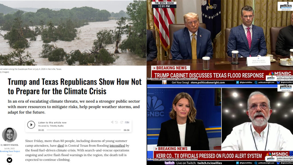 Trump lies about tariffs again. Kerrville mayor calls out Texas. GOP gaming climate crisis