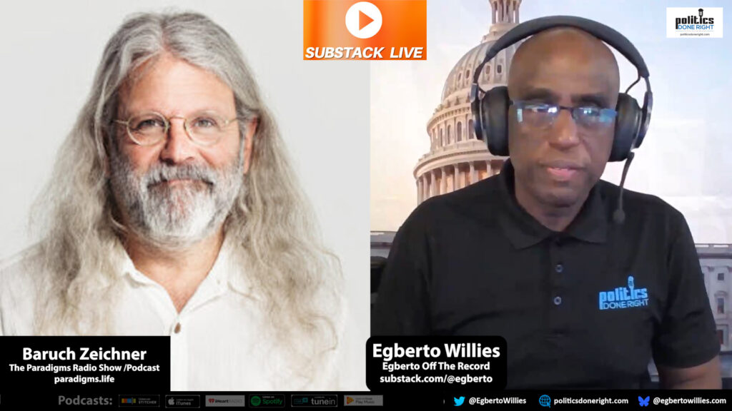 Baruch Zeichner, host of the Paradigms Radio Show interviews Politics Done Right's Egberto Willies