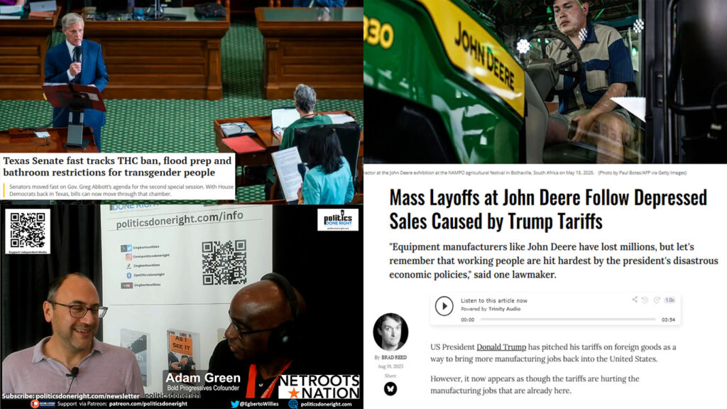 Bold Progressives cofounder on Democratic Party. Mass lay-offs at middle school