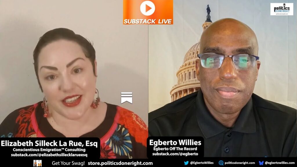 Elizabeth Silleck La Rue, Esq. joins Egberto Off The Record to discuss influencers, Substacking, politics, and more