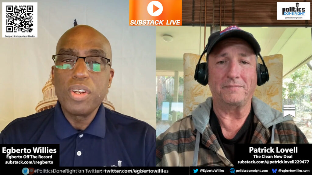 The Con Producer Patrick Lovell visits Egberto Off The Record to discuss Kimmel, The Fed, & fascism