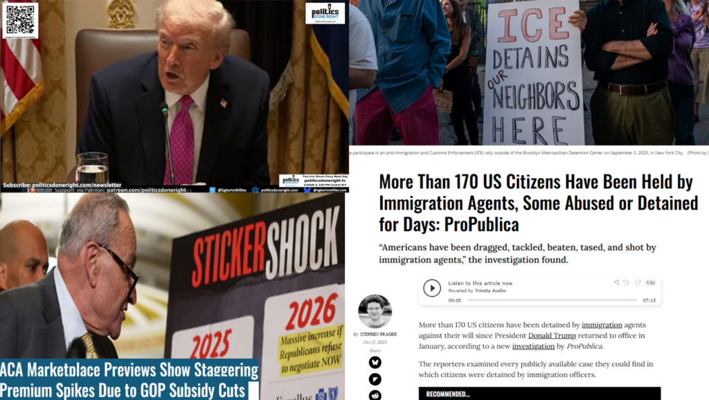 ACA Premiums Soar, Trump Profanes Maduro, and Americans Abused by ICE Agents
