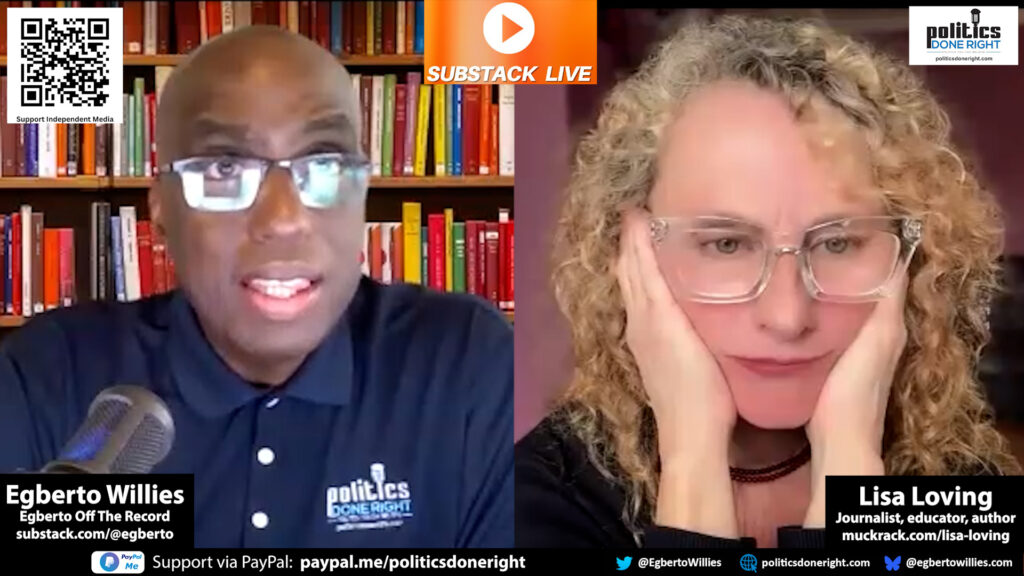 Pacifica Network's Lisa Loving discusses ICE & activism with Politics Done Right's Egberto Willies