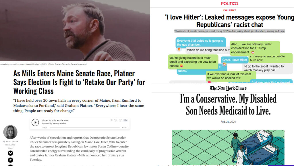 Platner’s Populist Uprising, GOP Hate Exposure, and a Conservative Mom’s Medicaid Plea