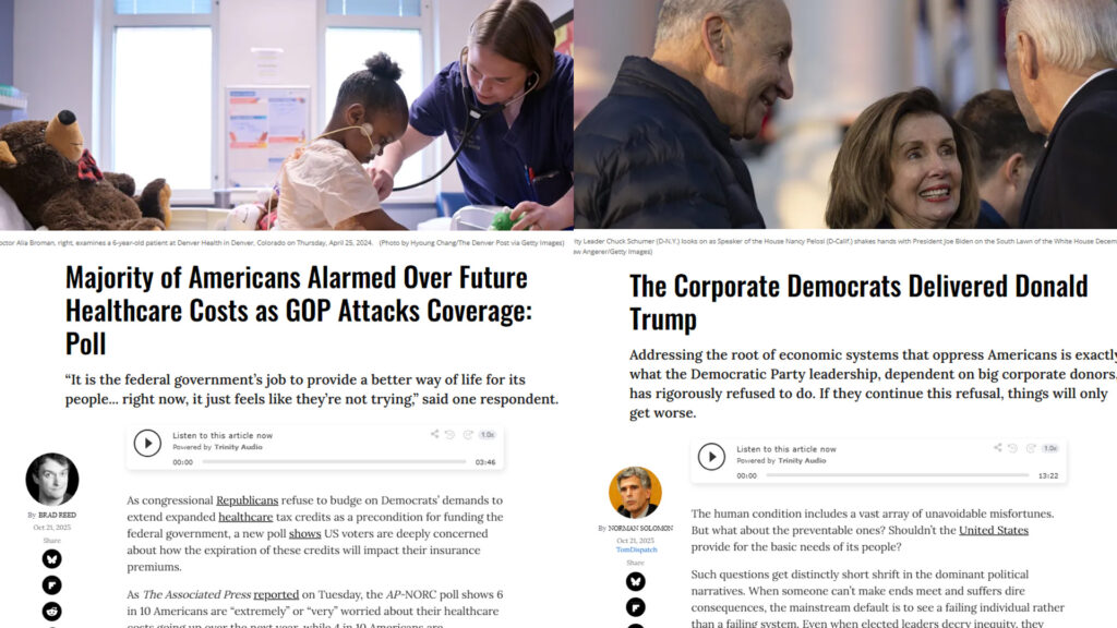 Poll: Americans Fear Future Healthcare Collapse as Corporate Democrats Enable Trump’s Rise
