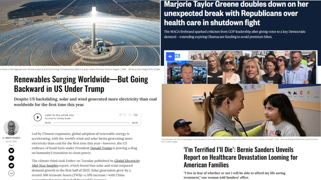 World Goes Green, America Backslides - Sanders and Greene Upend GOP Over Healthcare