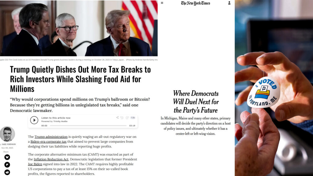 Democrats’ Identity War Progressives Rise as Trump Rewards the Rich and Starves the Poor