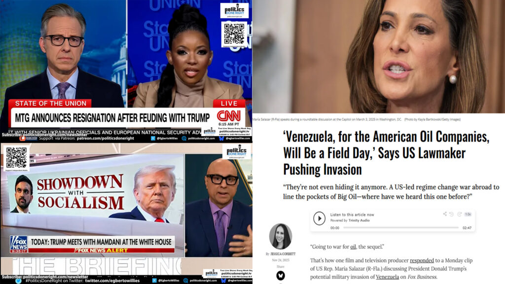 U.S. Oil Greed in Venezuela, MTG’s Victim Spiral, and Velshi Exposes Trump’s Autocratic Socialism