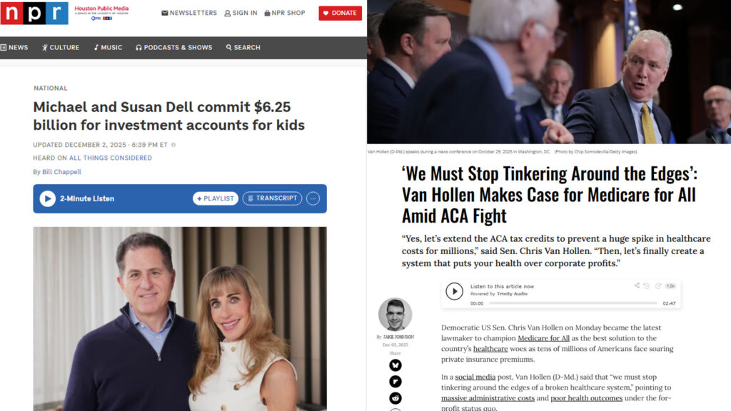 Dell’s $6.25B for Kids Meets Van Hollen’s Medicare for All Push in Defining Policy Clash