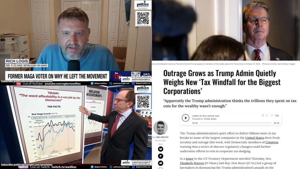 Ex-MAGA Escape, Rattner Exposes Trump’s Lies, and New Tax Windfall Plot for Corporations