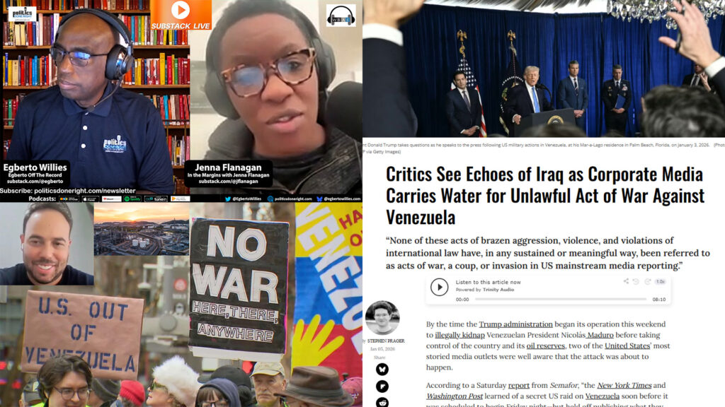 Venezuela Invaded, Democracy Challenged - Jenna Flanagan, Gabriel Aguirre, and Mamdani’s Message