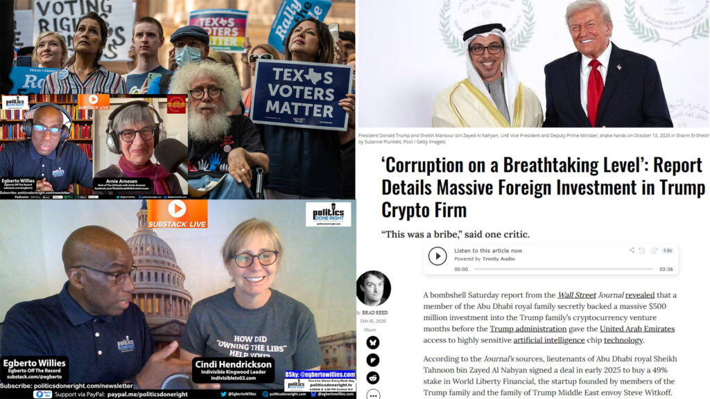Crenshaw Run Out, Texas Turns Blue, and Trump’s Crypto Bribes Exposed