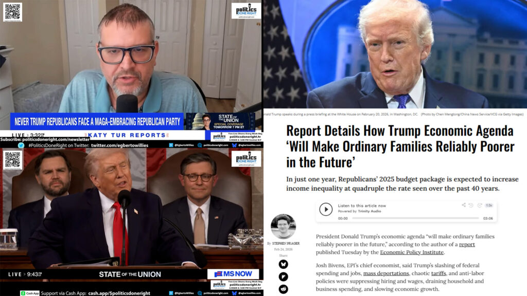 State of the Union Shock -Tariff Tax Shift, MAGA GOP Victory, Rising Inequality