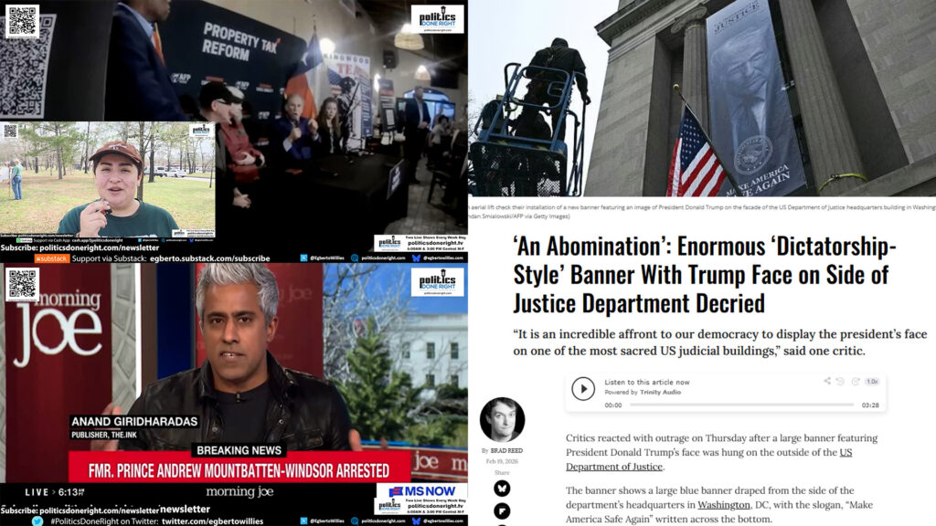 Texas Activist Confronts Governor, Epstein Class Exposed, Trump DOJ Banner Sparks Outrage
