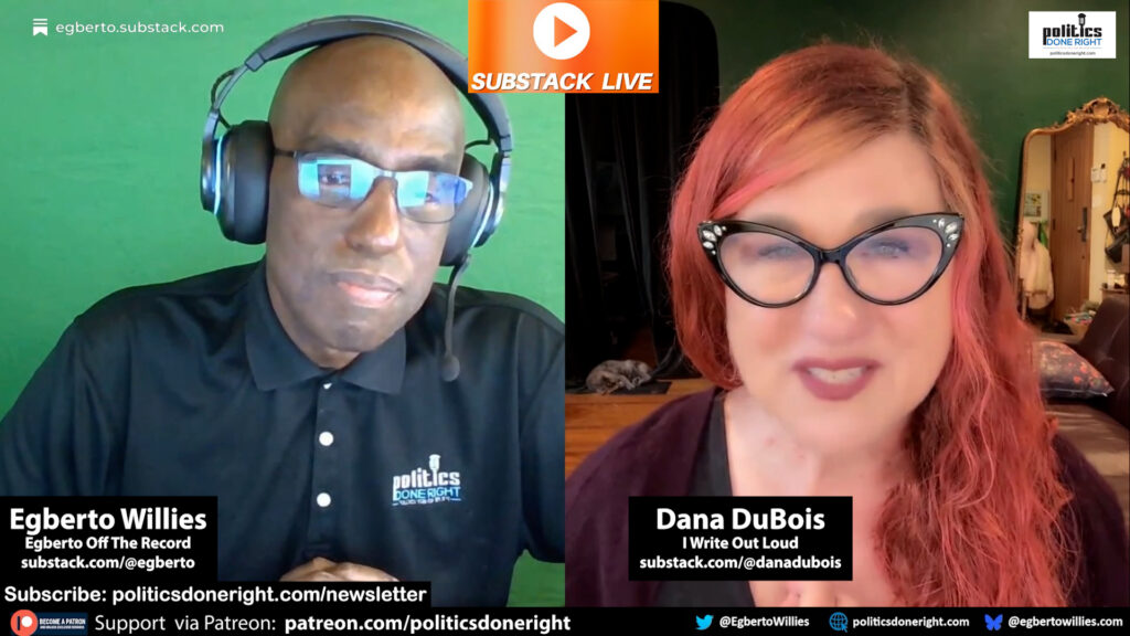 A chat with publisher of I Write Out Loud, Dana DuBois on Egberto Off The Record