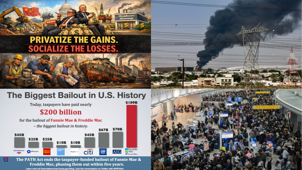 Corporate Socialism Exposed, Trump Iran Threat, GOP Airport Chaos—System Failing Americans
