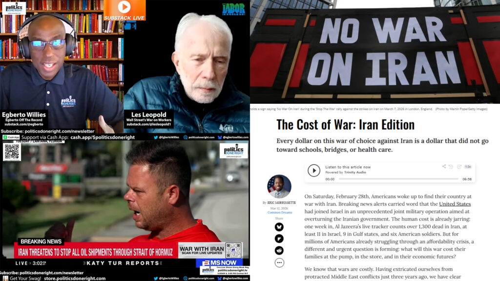 Jobs, War, and Voter Regret: Why Democrats Lose Workers, MAGA Doubts Trump, Iran War Costs Rise