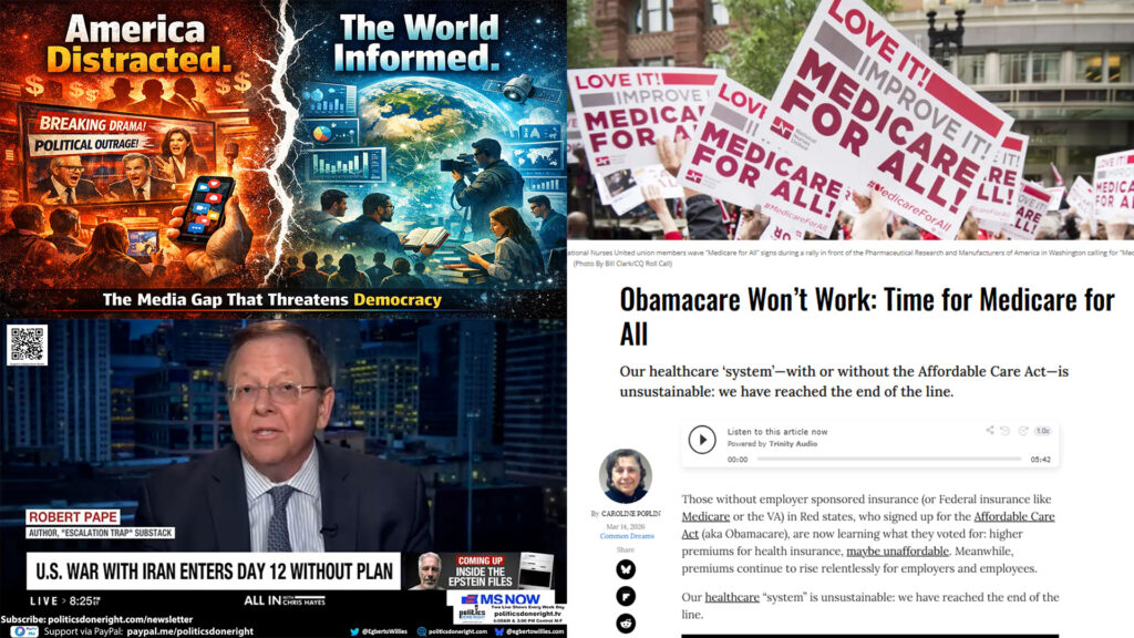 Media Crisis, Iran Escalation Trap, and Why Obamacare Fails: The Case for Medicare for All