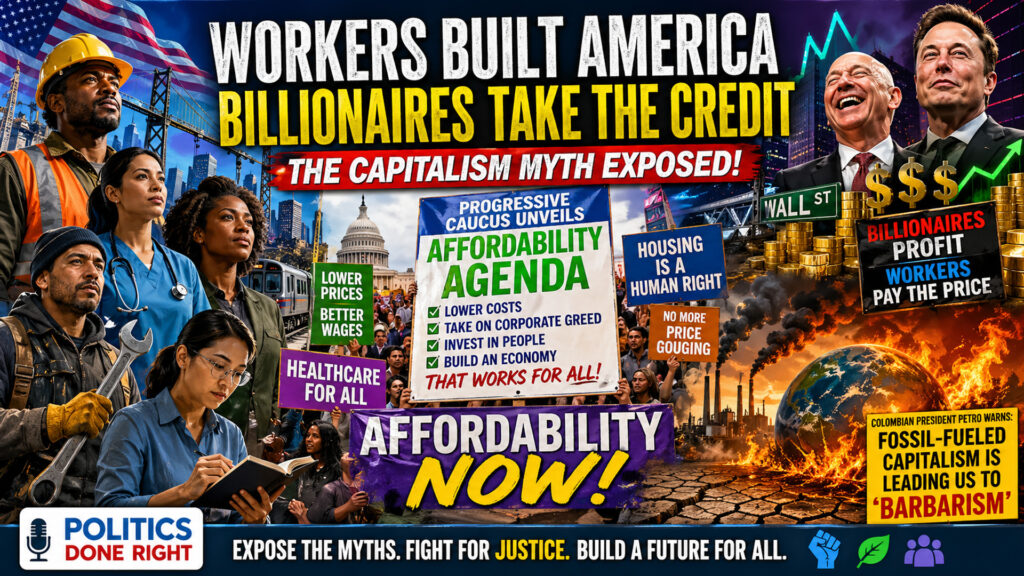 Capitalism Myths Exposed, Affordability Agenda Rises, Fossil Fuels Push World to Crisis