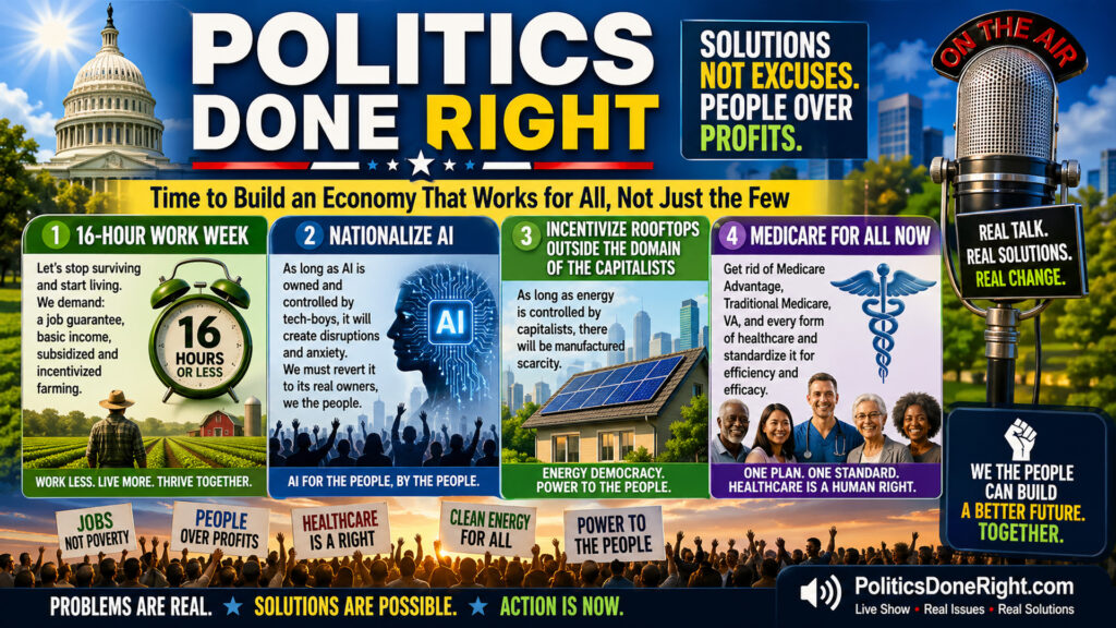 New Economy Now - 16-Hour Week, AI for People, Solar Roofs & Medicare for All