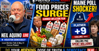 Neil Aquino, food-price surge, and Platner’s Maine lead expose a rigged political system