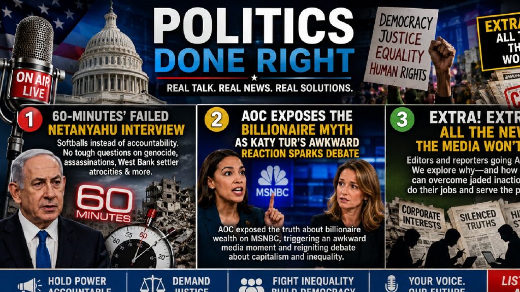 Netanyahu Softballs, AOC on Billionaires, and the Stories Corporate Media Refuses to Tell
