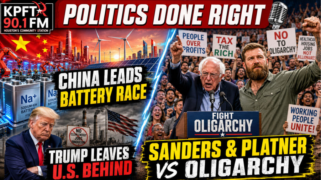 Trump Leaves U.S. Behind on Batteries as Sanders and Platner Rally Against Oligarchy