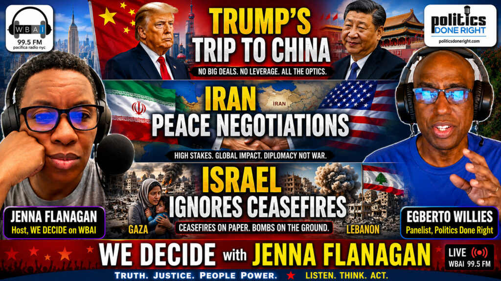Trump’s China Trip Flops as Iran Peace Talks Continue and Israel Defies Gaza and Lebanon Ceasefires