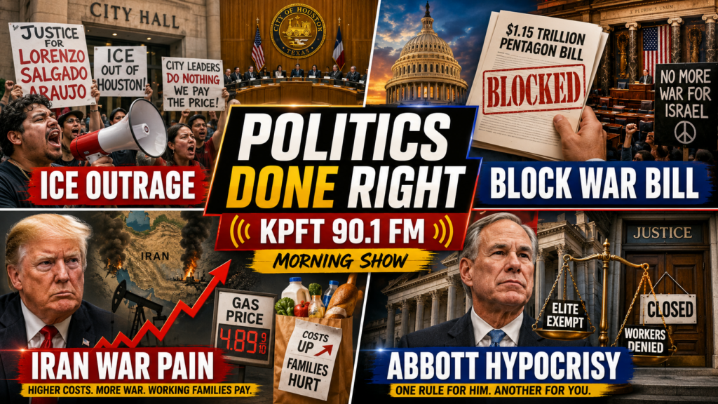 ICE Outrage, Senate Blocks War Bill, Iran Price Pain, and Abbott’s Courthouse Hypocrisy