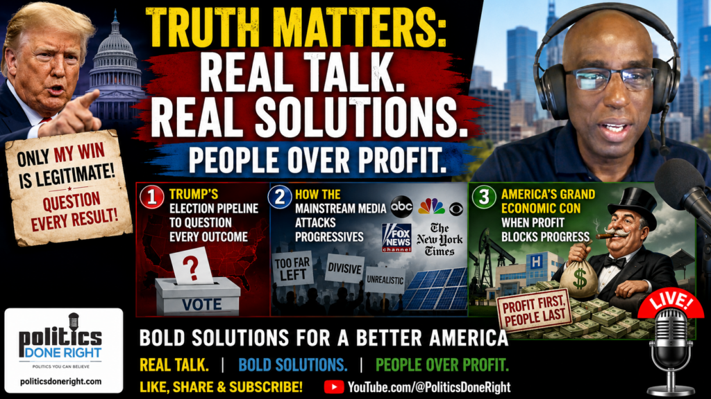 Trump Pre-Rigs Defeat, Corporate Media Attacks the Left, and Profit Blocks Progress